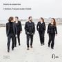 "Soleils de septembre. L’Achéron, François Joubert-Caillet." 
Fünf Menschen in schwarzen Anzügen gehen am Strand entlang., CD