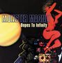 "MONSTER MAGNET" und "Dopes To Infinity". Illustration: Rote Figur neben futuristischen Maschinen und einem Licht., 2 LPs
