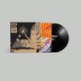 Covertext: "King Gizzard & The Lizard Wizard - Quarters!" Farbige, abstrakte Kunst mit einem schwarzen Vinyl auf grauem Hintergrund., LP
