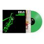 "EELS COOKIE HAPPENED" ist in großen Buchstaben auf einem Cover zu sehen. Grünes Vinyl, Skelett spielt Basketball., LP