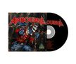 "Airbourne" in roter Schrift auf einem Albumcover. Es zeigt einen Skelettpiloten in rotem Outfit als Illustration., CD