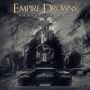 „Empire Drowns“ oben, „Endless Nights“ unten. Dunkle, mystische Szene mit einer Skulptur und Bäumen im Hintergrund., LP