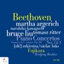 Beethoven, martha argerich, naruhiko kawaguchi, bruce liu, Piano Concertos. Blauer Hintergrund., 2 CDs