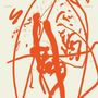 Texte: "ELIFANTREE", "FLORESCENCE". Eine abstrakte Illustration mit orangenen, chaotisch wirkenden Linien auf hellem Hintergrund., CD