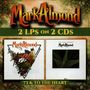 Text: "Mark Almond", "2 LPs on 2 CDs", "73 & TO THE HEART". Es zeigt zwei Albumcover, links mit floralen Motiven, rechts abstrakt., 2 CDs