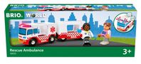 BRIO World - 36035 Rettungswagen | Zugset-Zubehör für Kinder ab 3 Jahren, Spiele