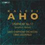 "Kalevi Aho Symphony No.17 'Symphonic Frescoes' Lahti Symphony Orchestra Erkki Lasonpalo." Dunkler Marmoreffekt.