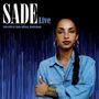 "SADE Live 1984-09-21 Ahoy Hallen, Rotterdam."  
Eine Frau in Jeanshemd mit großen Ohrringen und geflochtenem Zopf., 2 LPs