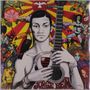 Jorge Ben. Illustration: Mann mit Gitarre, farbenfrohe Figuren, ein Tukan und Sonnenstrahlen im Hintergrund., LP