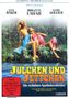 "Julchen und Jettchen" steht in großen gelben Buchstaben. Zwei Frauen sitzen lachend und entspannt in einem blühenden Feld., DVD