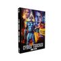 Text: "CYBER TRACKER - DOUBLE FEATURE". Illustration: Ein Cyborg im Mittelpunkt, umgeben von Flammen und Gesichtern., 2 Blu-ray Discs