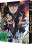 Texte: „Black Clover“, „StaffeI 10 XVI Teil 2“, „FSK ab 12“. Anime-Charaktere in dynamischer Pose vor fantasievoller Kulisse.