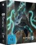 "Kaiju No. 8", Staffel 1, FSK 16. Illustration eines Monsters mit leuchtendem Blitz und Skelettkopf., DVD