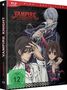 "VAMPIRE KNIGHT", FSK 12. Drei Anime-Charaktere in Schuluniformen, ein Junge mit Pistole und zwei mit ernsten Gesichtsausdrücken., 2 Blu-ray Discs