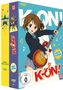 „K-ON! Staffel 2 Gesamt-Ausgabe“. Illustration: Mädchen mit Gitarre, Musiknoten, fröhliche Farben., 8 DVDs
