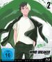 Text: "2", "Wind Breaker Season 2", "FSK ab 16 freigegeben". Anime-Charakter mit zweifarbigem Haar, lässigen Kleidung, grünem Hintergrund., Blu-ray Disc
