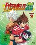 "Eyeshield 21", "Volume 3", FSK 12. Zwei Anime-Figuren in Football-Trikots, Hintergrund wie ein Spielfeld., 4 Blu-ray Discs