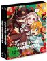 Text: "Toilet-Bound Hanako-kun", "Vol. 1", "Vol. 2", "FSK ab 12 freigegeben". Illustration von drei Anime-Charakteren., 2 Blu-ray Discs
