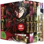 "Black Clover", DVD-Version, Staffel 2, FSK 12. Illustration eines entschlossenen Charakters mit rotem Umhang und Schwert., 5 DVDs