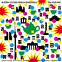 Text oben: "BJÖRN LÜCKER BERLIN ENSEMBLE TEA FOR ME". Mittig: Silhouetten von Berliner Wahrzeichen, bunte Tassen und geometrische Formen., CD