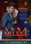 DVD-Cover: "Anna Bolena" von Gaetano Donizetti, mit Dimitra Theodossiou. Eine Frau in historischem Kostüm.