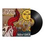 JOHN CORABI, NEW DAY. Illustration mit Sonne, Einhorn und Sonnenblumen., LP