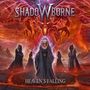 "Shadowborne" und "Heaven's Falling" sind groß geschrieben. Ritterähnliche Figuren in dunklen Roben, roter Drache im Hintergrund., CD