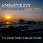 Text: Lorenzo Tucci, Love Songs from Abruzzo, feat. Claudio Filippini & Jacopo Ferrazza. Sonnenuntergang über dem Meer mit Holzstruktur., CD