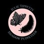 Oben steht "JULIE TIPPETTS", unten "SHADOW PUPPETEER". Eine filigrane Illustration eines Schmetterlings vor rosa Kreis., 2 LPs