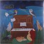 Oben: "Louise Arters Onirisme Musical". Illustration mit Tieren um ein Klavier, Notenblätter fliegen, Nachtstimmung., LP