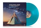Die Texte „Starship“ und „Built of the Stage“ stehen über einer Pyramiden-Illustration vor einem Sternenhimmel., LP