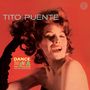 Text: "TITO PUENTE", "DANCE MANIA", "TITO PUENTE AND HIS ORCHESTRA". Frau mit roten Haaren und lebhaftem Ausdruck vor rotem Hintergrund., LP