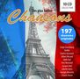 10 CD Collection, Les plus belles Chansons, 197 chansons originales. Eiffelturm mit blau-rotem Farbverlauf und Künstlernamen.