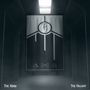 "The Hara", "The Fallout". Ein graues Banner mit geometrischen Symbolen in einem düsteren Raum., CD