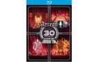 "Ayreon 30th Anniversary, An Amazing Flight Through Time" steht auf einem Cover mit Konzertbildern und bunten Lichteffekten., Blu-ray Disc