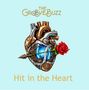 „THE GROOVE BUZZ“, „Hit in the Heart“. Mechanisches Herz mit Rose und Pfeil, Steampunk-Stil., CD