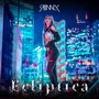 Text: "RINALY", "Ecliptica". Eine Person vor einer nächtlichen, bunt beleuchteten Stadtlandschaft., CD