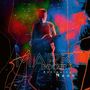 Texte: Mark Bogert, Antiquity, Neon. Illustration: Person mit E-Gitarre in lebhaften Neonfarben, hauptsächlich Blau und Rot., LP