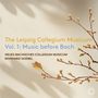 Texte: „The Leipzig Collegium Musicum Vol. 1: Music before Bach“, „Neues Bachisches Collegium Musicum Reinhard Goebel“. Zweig mit Knospen.