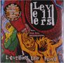 "Levellers", "Levelling the Land". Illustration mit stilisierten Gesichtern und leuchtenden Farben., LP