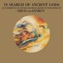 Text: "IN SEARCH OF ANCIENT GODS...ERICH von DÄNIKEN". Illustration eines Gesichts in Erdtönen mit abstrakten Elementen., CD