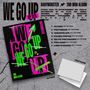 "We Go Up" in großen schwarzen und pinken Buchstaben, daneben "BabyMonster 2nd Mini Album", mit Details zum Inhalt.
