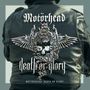 Der Text lautet "Motörhead" und "Death or Glory". Ein metallisches Logo zeigt einen geflügelten Totenkopf auf einer Lederjacke., LP