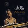 Texte: "Nina Simone", "I Love to Love", "An EP Selection". Frau am Klavier, elegantes Kleid, schwarzer Hintergrund., LP