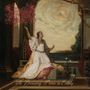 "The Dreaming Prince in Ecstasy," ein Gemälde: Eine Person in weißer Kleidung sitzt in dramatischer Pose vor einer Landschaft.