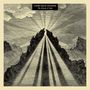 Oben: "Gnaw Their Tongues The Genesis of Light". Illustration: Strahlen brechen aus einem Berggipfel., LP