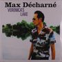 „Max Décharné Veronica's Lake“ in schwarzer und lila Schrift; ein Mann mit Sonnenbrille vor einer idyllischen Seelandschaft., LP