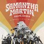 "Samantha Martin and Delta Sugar. A Beautiful Buzz." Retro-Streifenmuster, Musiker mit Instrumenten in schwarz-weiß., 2 LPs