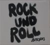 "ROCK UND ROLL" in großen, schwarzen Buchstaben, darunter kleiner "JBMEYERS". Helles Hintergrund., CD