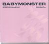 "Aufschrift: 'BABYMONSTER 3RD MINI ALBUM CHOOM Jewel Ver.'; zeigt Albumhülle und CD mit stilvollem Design.", CD